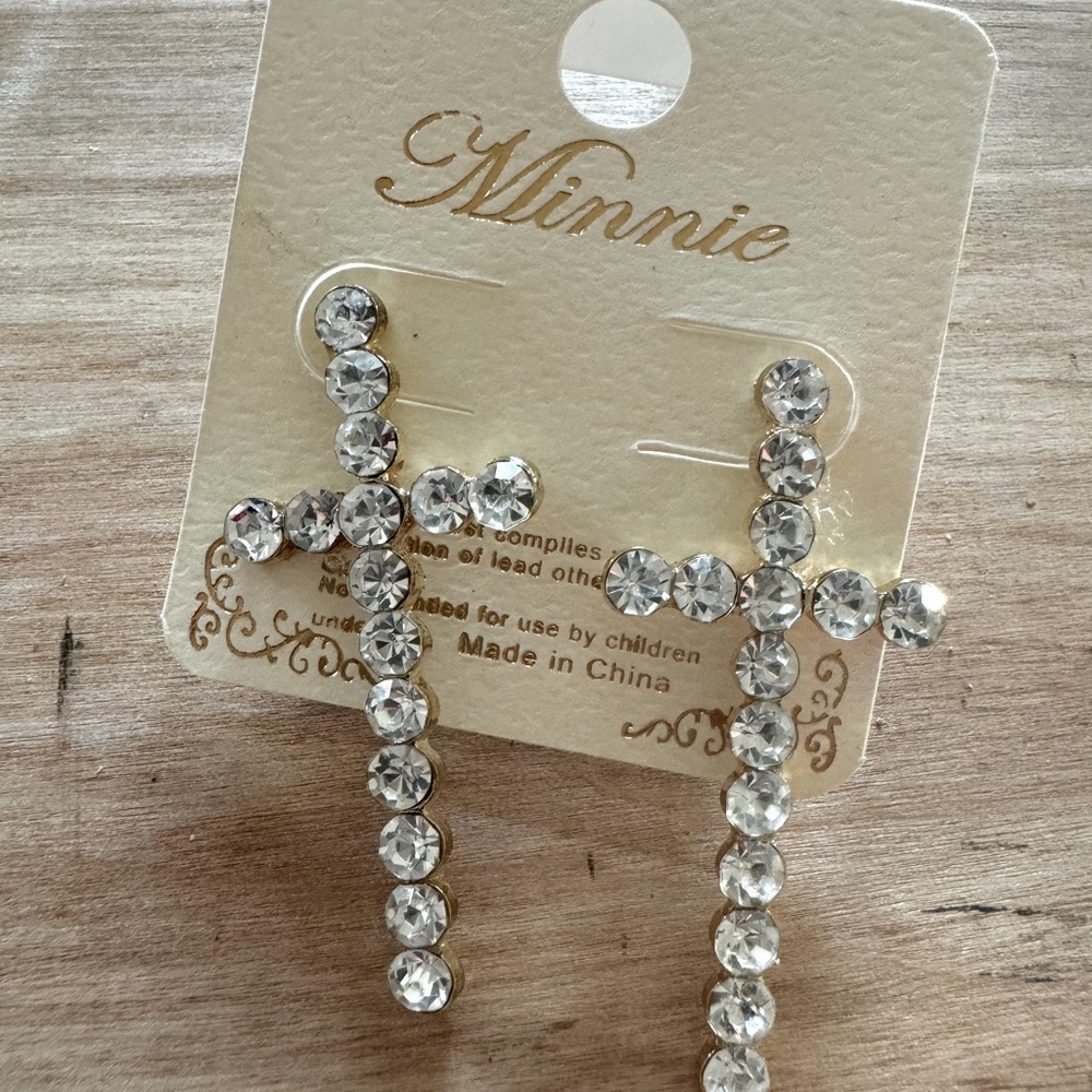Minnie Cross Earrings NWT